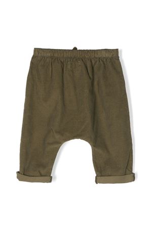 Pantaloni a coste in cotone verde TEDDY & MINOU KIDS | I23PT007V6014549